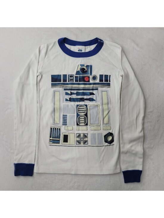 Hanna Andersson Other - Hanna Andersson R2-D2 Star Wars Kids White Long Sleeve Pajama Shirt Size 12